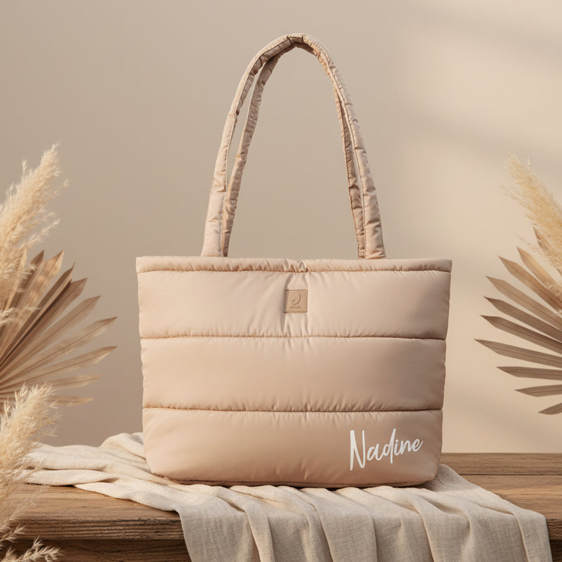 Personalisierbare Jollein Wickeltasche Biscuit aus recyceltem Polyester