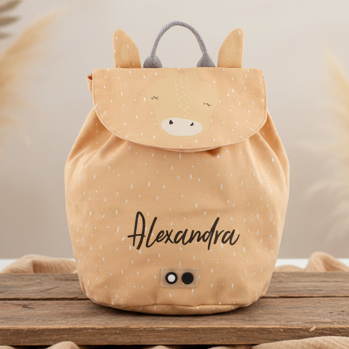 Trixie Mini Rucksack Frau Giraffe in Orange