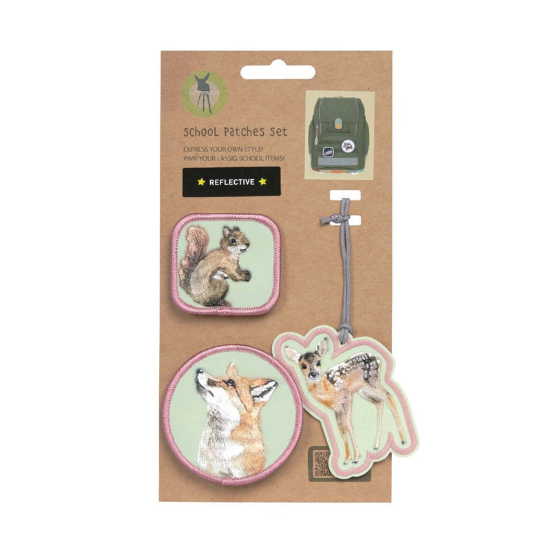 Lässig Schulranzen-Patches & Anhänger Wald 3-teilig