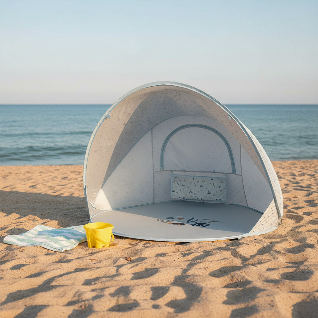 Blaue Strandmuschel Ocean Dreams am Strand vor dem Meer