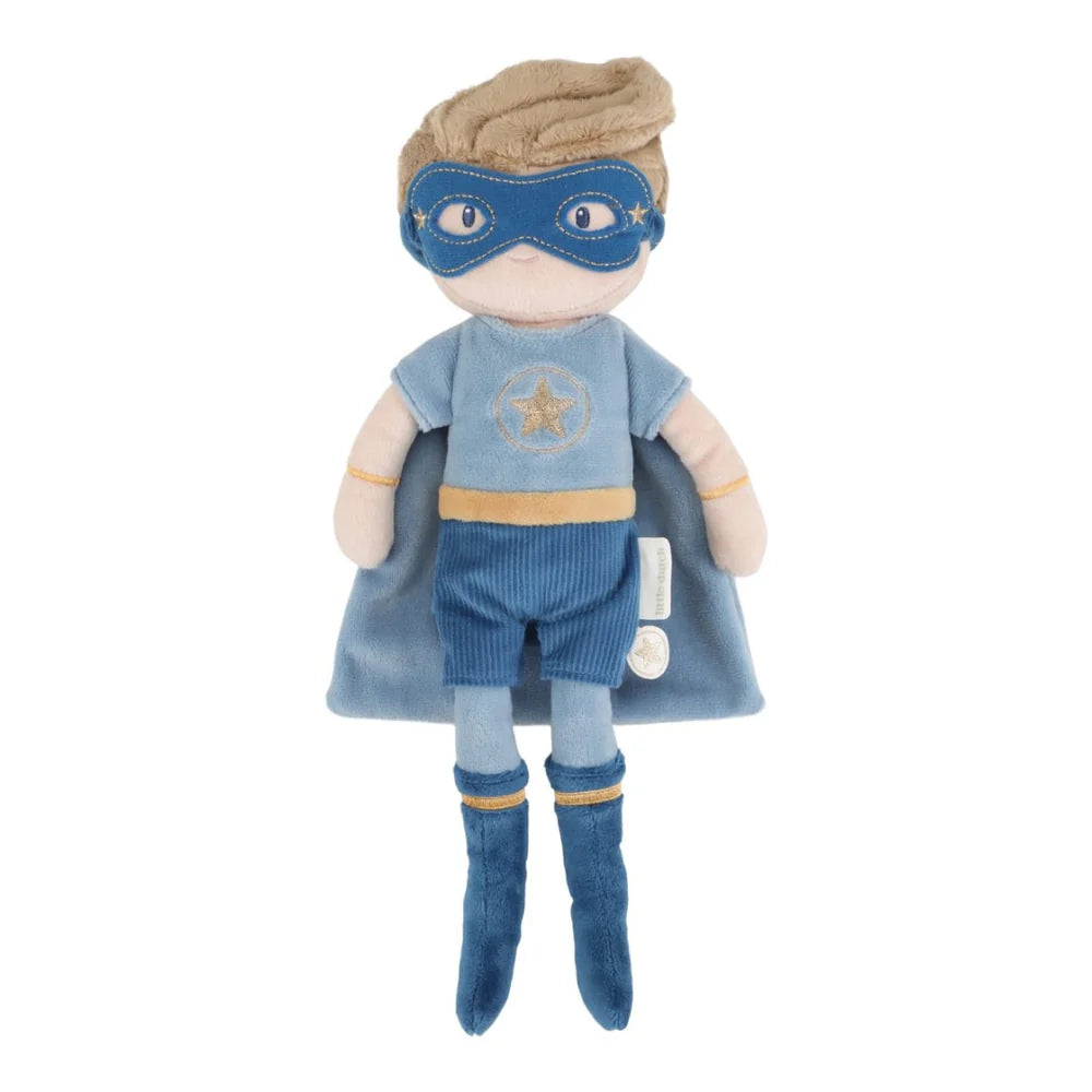 Superheld Jim mit Maske und Umhang – Little Dutch Kuschelpuppe