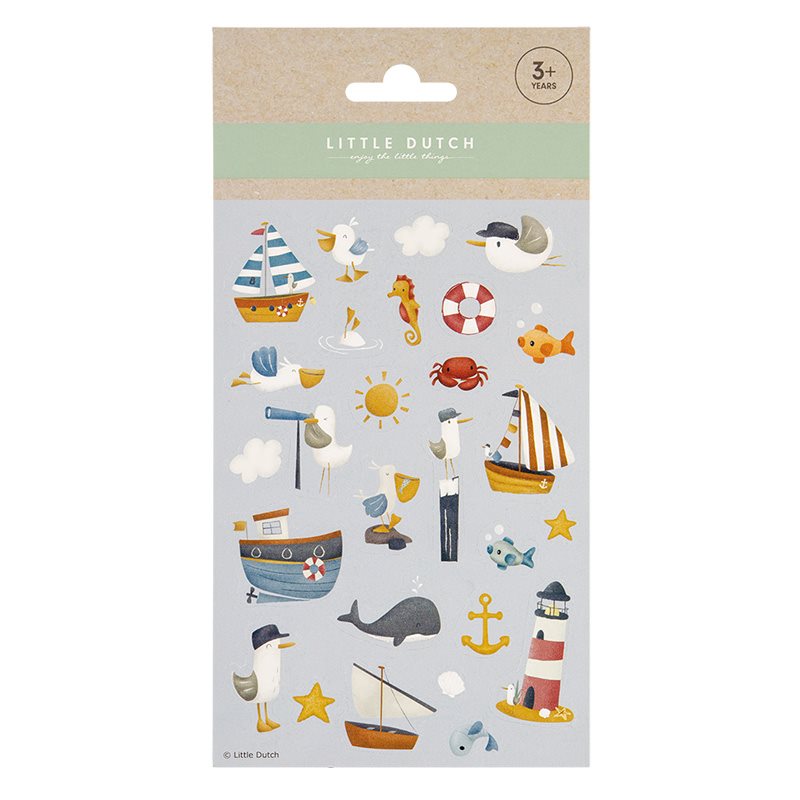 Little Dutch Sticker Sailors Bay – Stickerbogen mit 27 maritimen Aufklebern