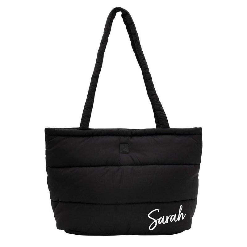 Personalisierbare Jollein Wickeltasche Schwarz mit Wickelauflage