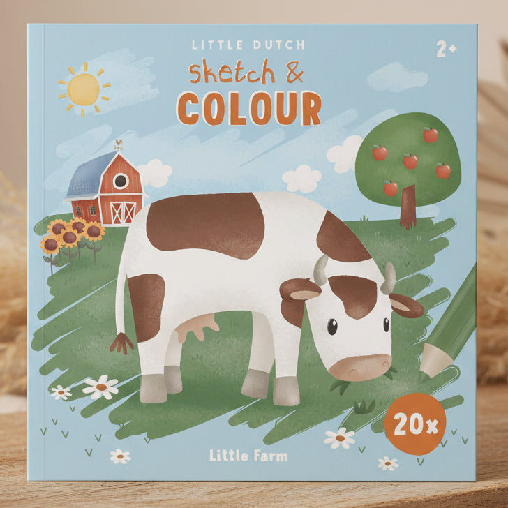 Bauernhof-Malbuch für Kinder mit 24 Motiven zum Ausmalen