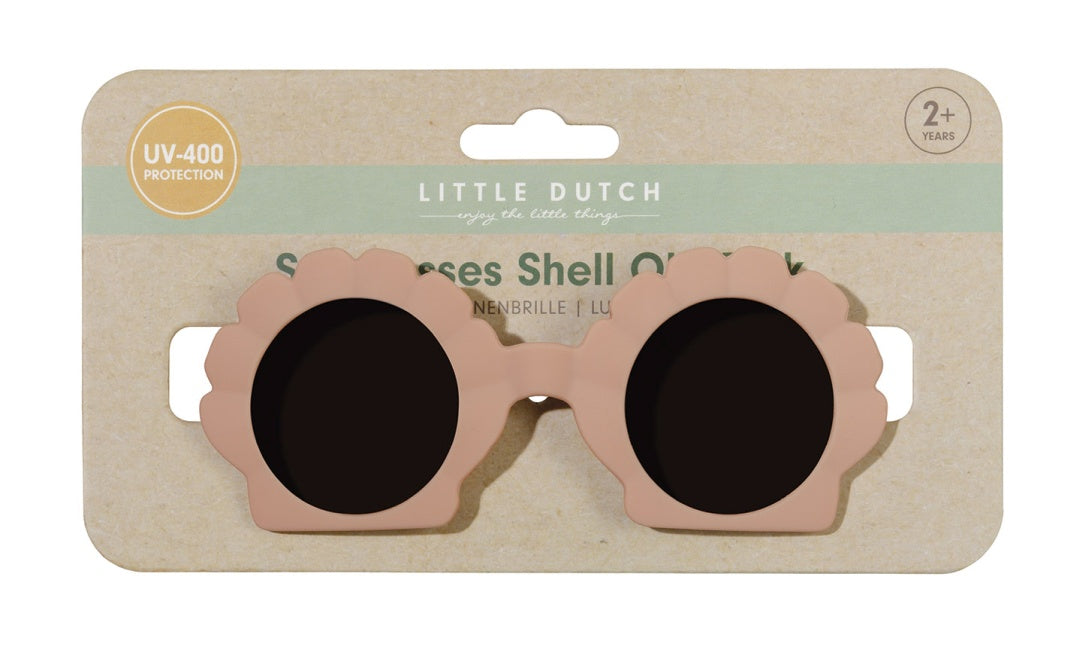 Little Dutch Old Pink Kindersonnenbrille mit Muschelrahmen und UV400