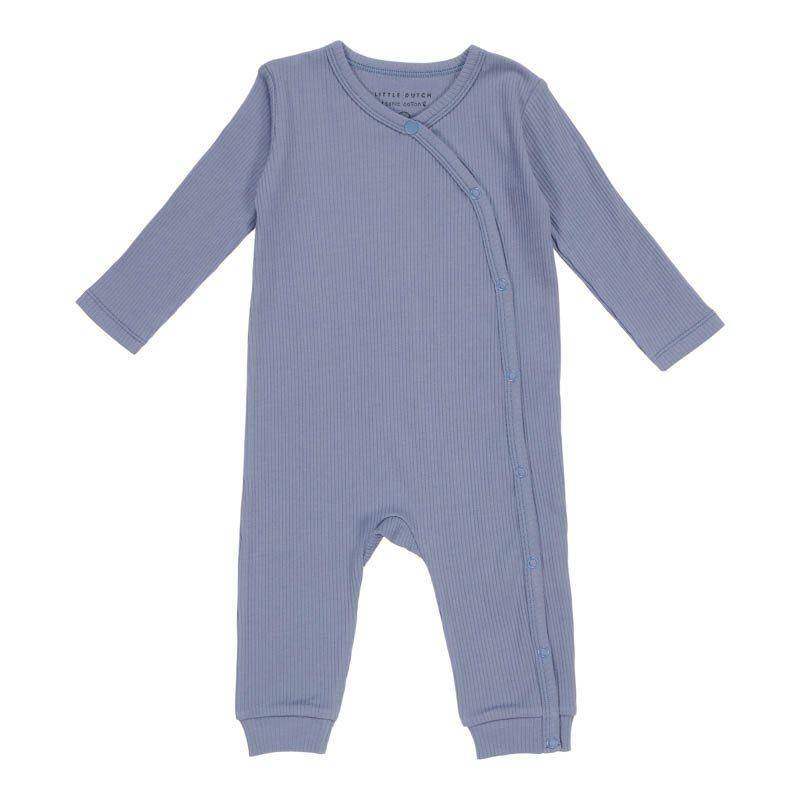 Little Dutch Wickelstrampler Sailors Bay Blue in Blau