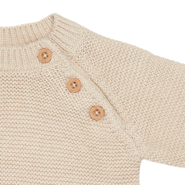 Little Dutch Baby-Strampler aus Strick in Sand – Produktdetail
