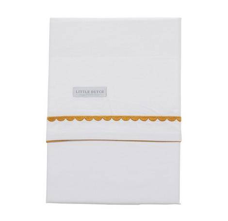Besticktes Wiegenlaken Ochre Rounded 70 × 100 cm