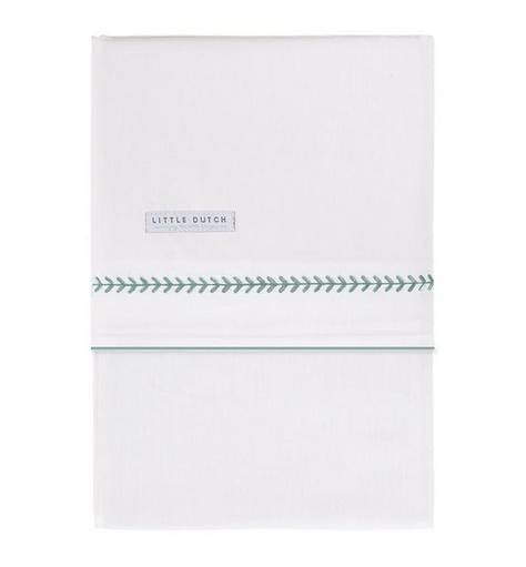 Little Dutch Wiegenlaken Zweig bestickt in Mint