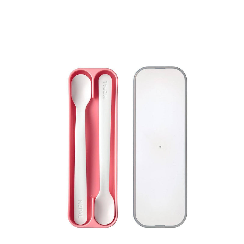 Mepal Baby-Fütterlöffel Deep Pink im 2er-Set