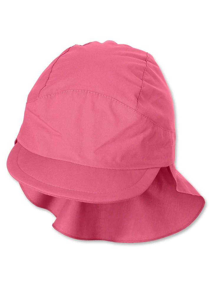 Sterntaler Schirmmütze mit Nackenschutz in Koralle, Größe 57