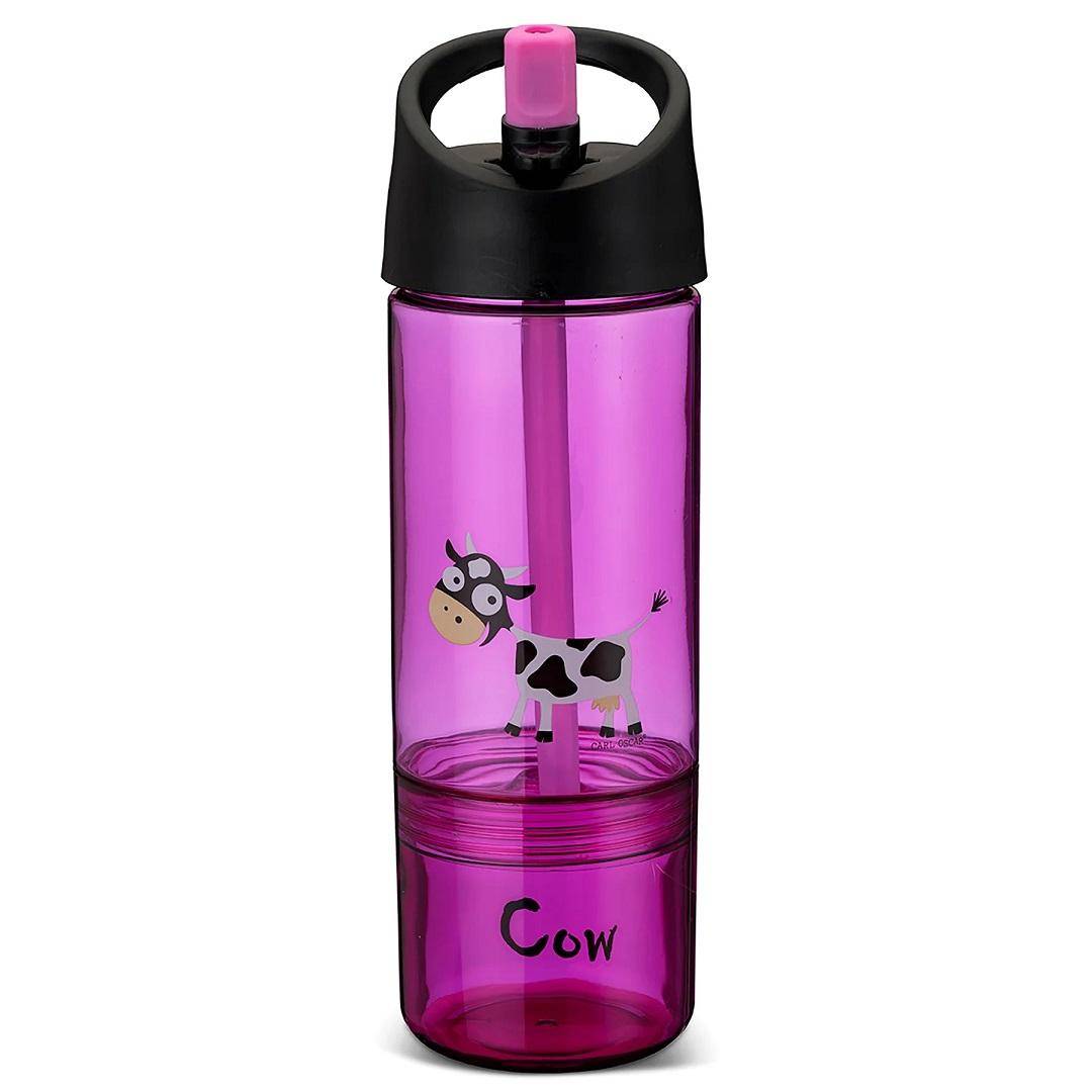 Carl Oscar 2-in-1 Trinkflasche Lila mit 300 ml und 150 ml Behälter
