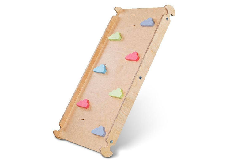tiSsi 2-in-1 Rutsche mit Kletterwolken Pastell Bunt aus Birkenholz