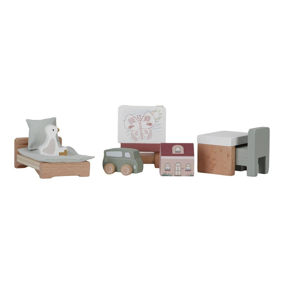 Poppenhuis uitbreidingsset kinderkamer