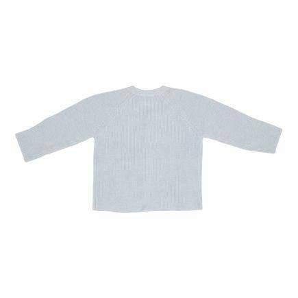 Hellblaue Little Dutch Strickjacke aus der Vintage Sunny Stripes Kollektion