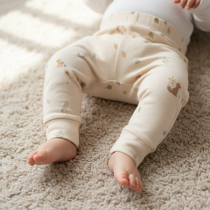 Little Dutch Babyhose Forest Nature aus Bio-Baumwolle mit Waldmotiv