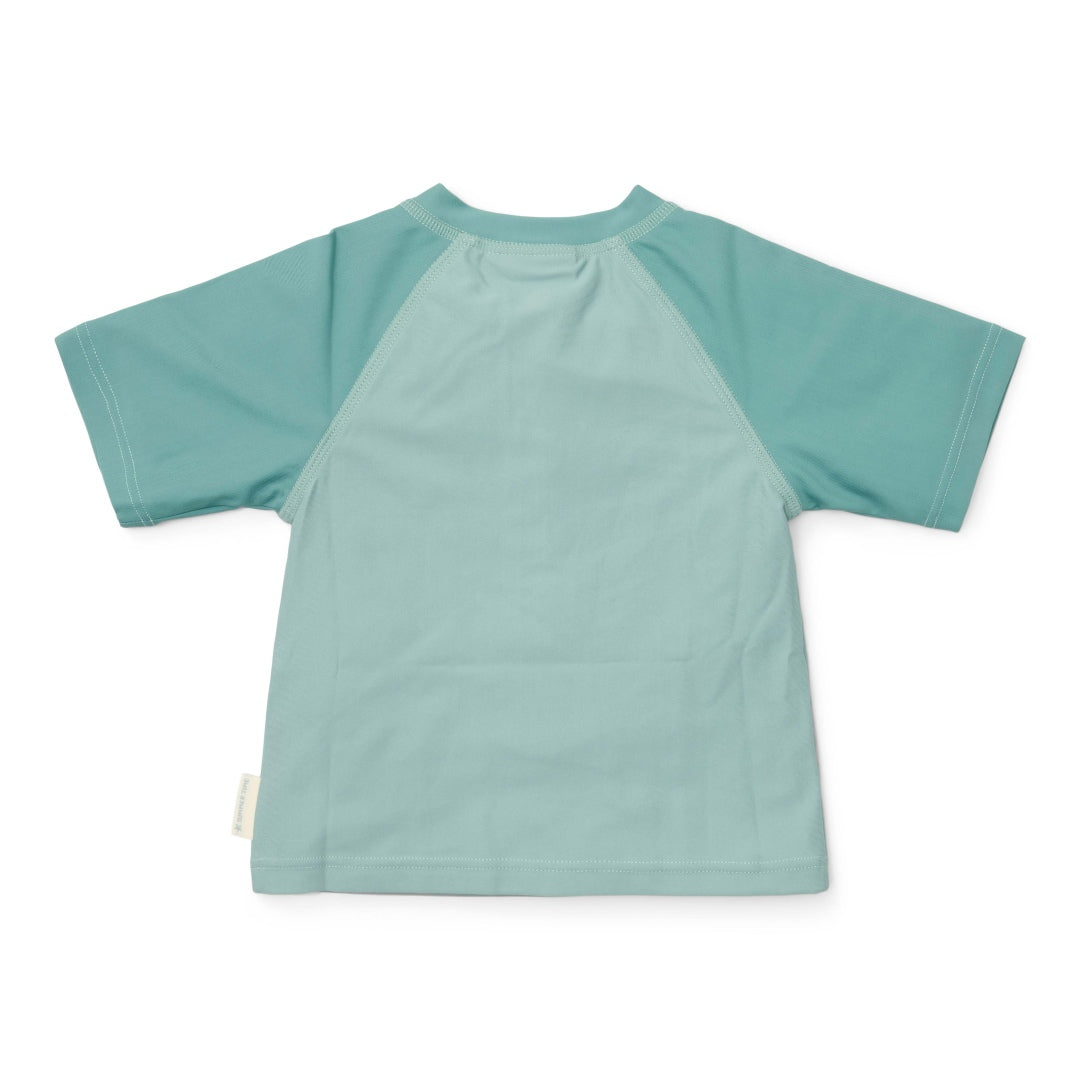 Short Sleeve Swim Shirt Seashells Surf Blue | Little Dutch
