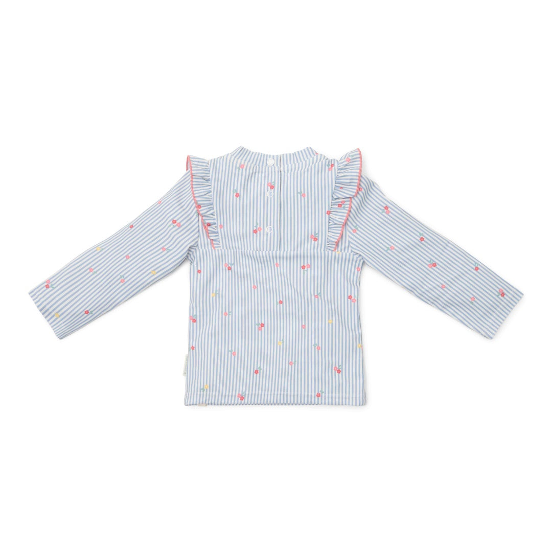 Little Dutch Long-sleeved Swim Shirt Sunny Flowers Blue