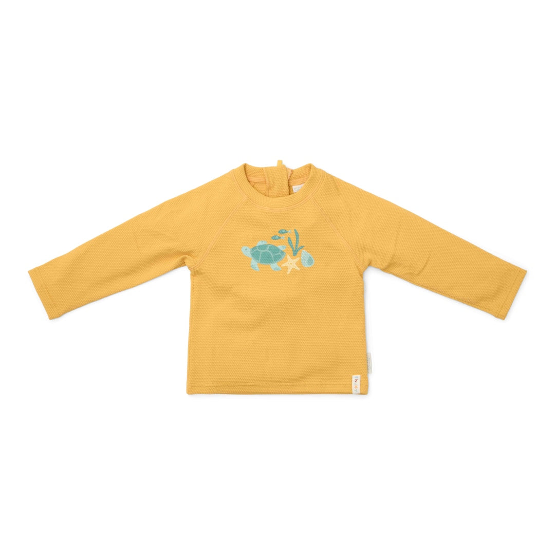 Little Dutch Langarm-Schwimmshirt Seashells Sunny Yellow
