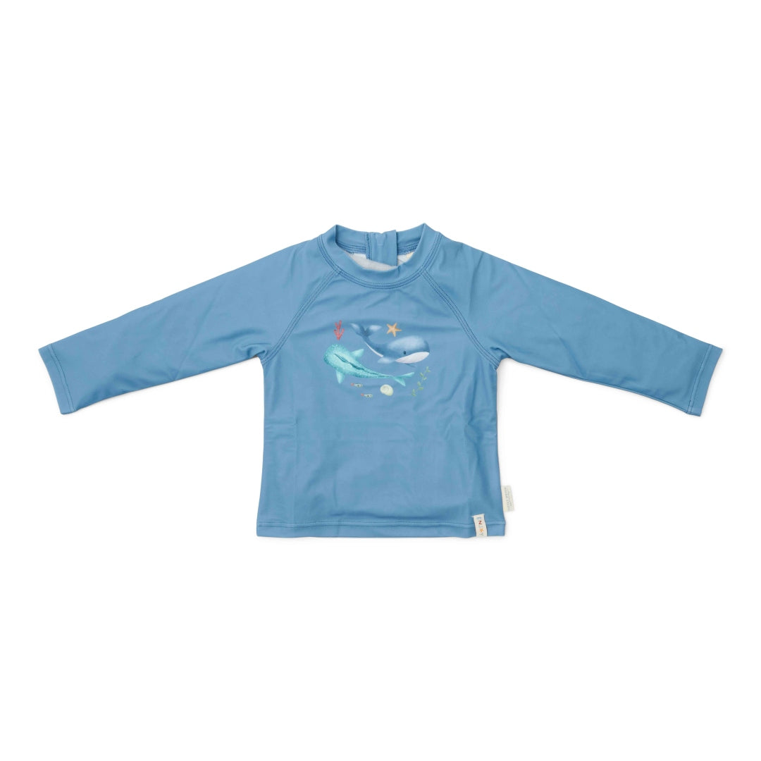 Langärmeliges Schwimmshirt Ocean Blue Größe 86/92