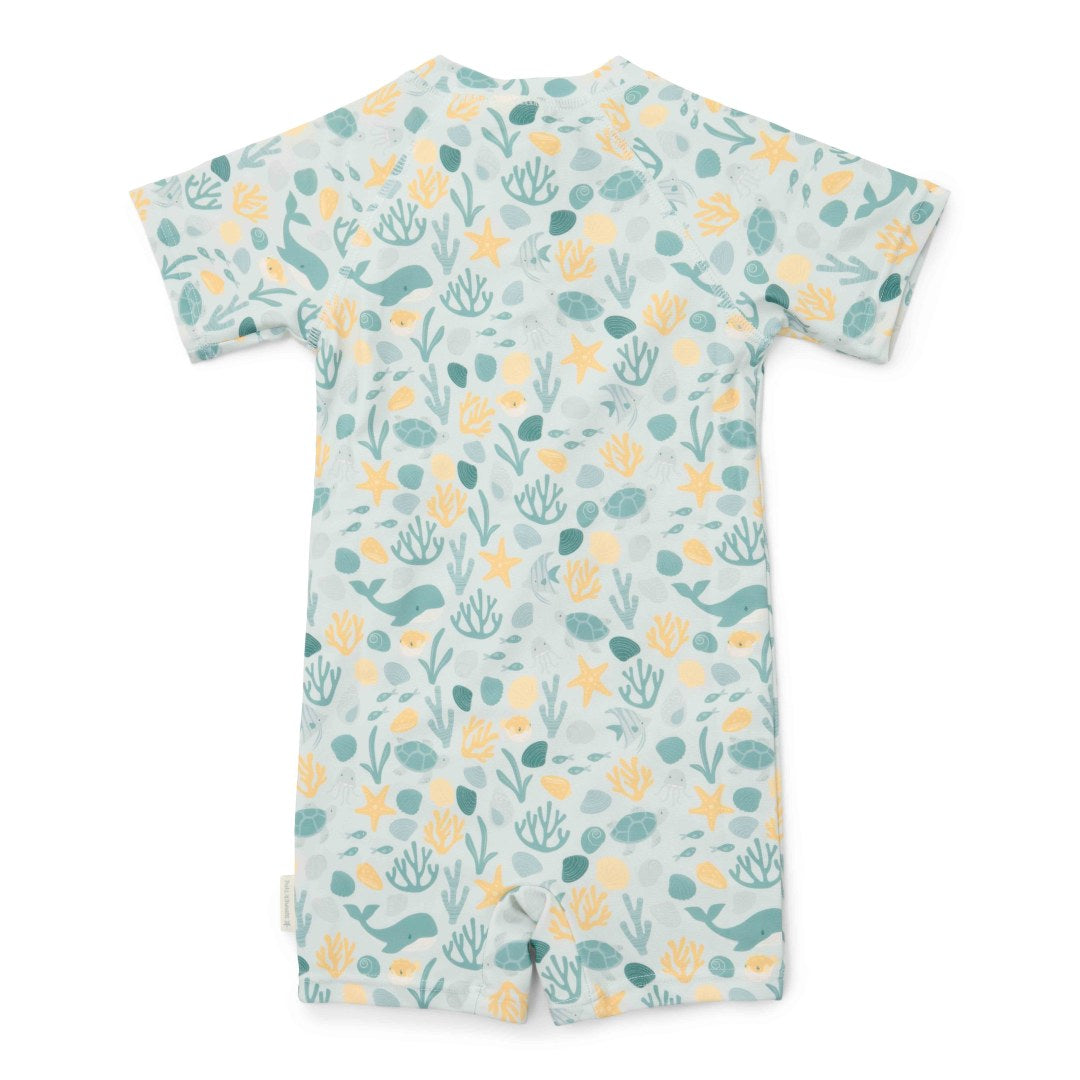 Traje de baño de manga corta Seashells Multicolor | Little Dutch