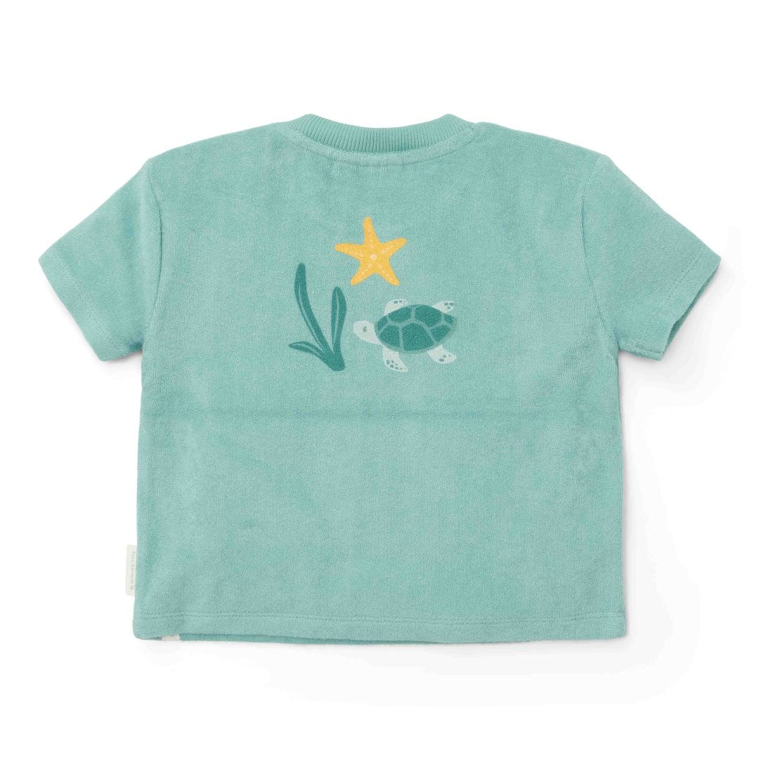 Conjunto de camiseta y pantalones cortos Little Dutch Surf Blue