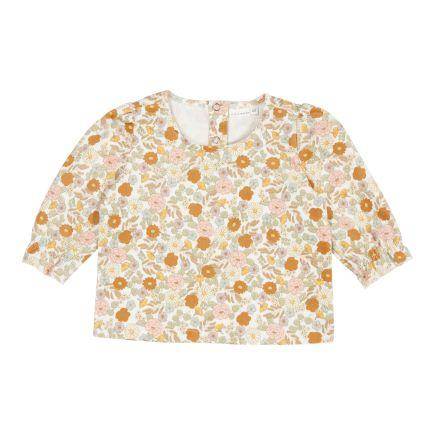 Little Dutch Cordshirt Vintage Little Flowers – Rückansicht mit Druckknopfverschluss