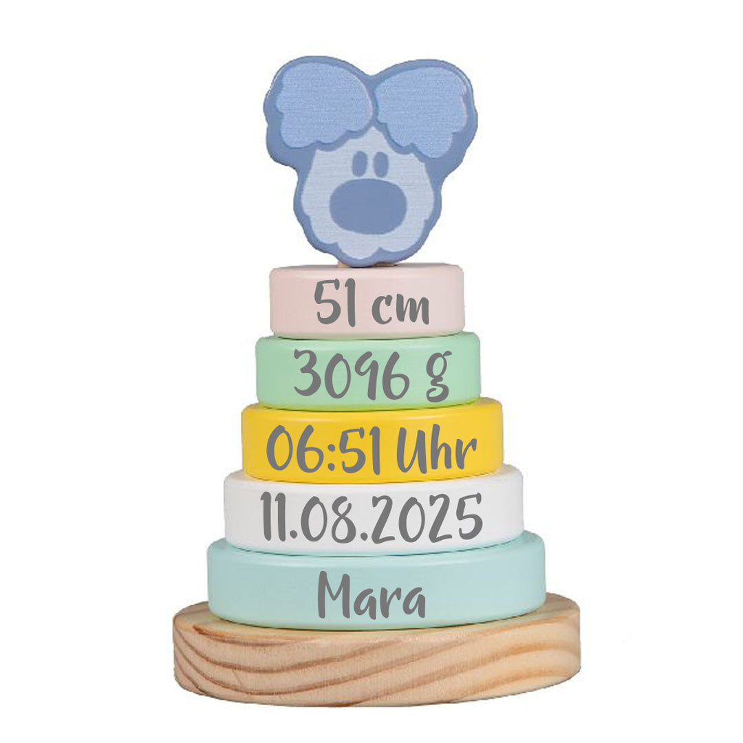 Wusel Baby Stapelturm mit Druck-Personalisierung