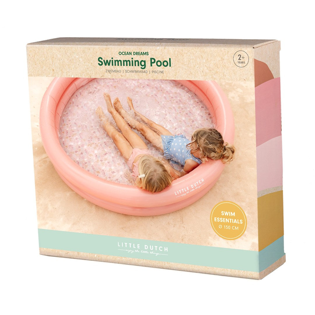 Rosa Little Dutch Kinder-Planschbecken Ocean Dreams Pink 150 cm