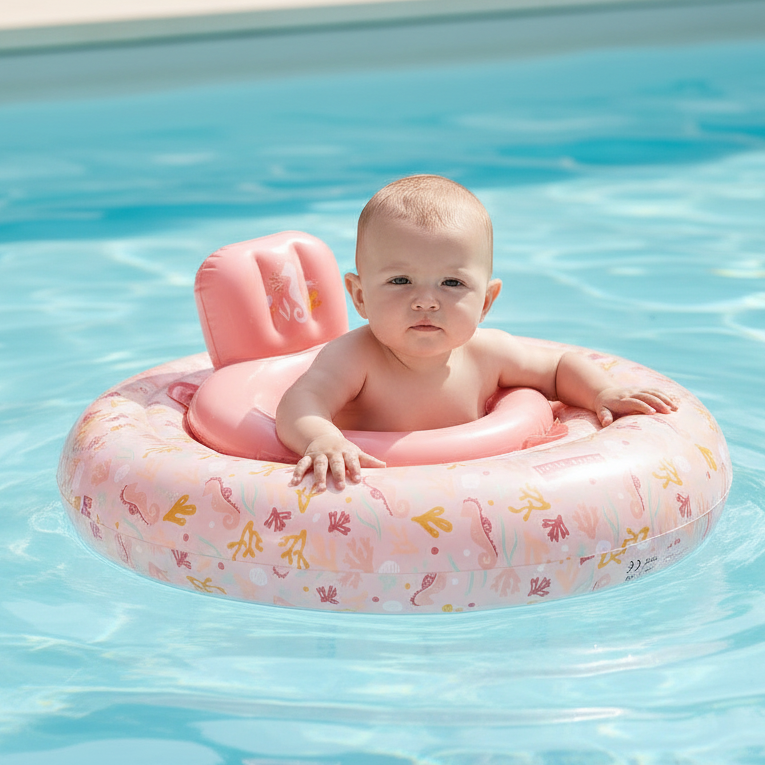 Little Dutch Baby-Schwimmsitz Ocean Dreams Pink mit integriertem Sitz