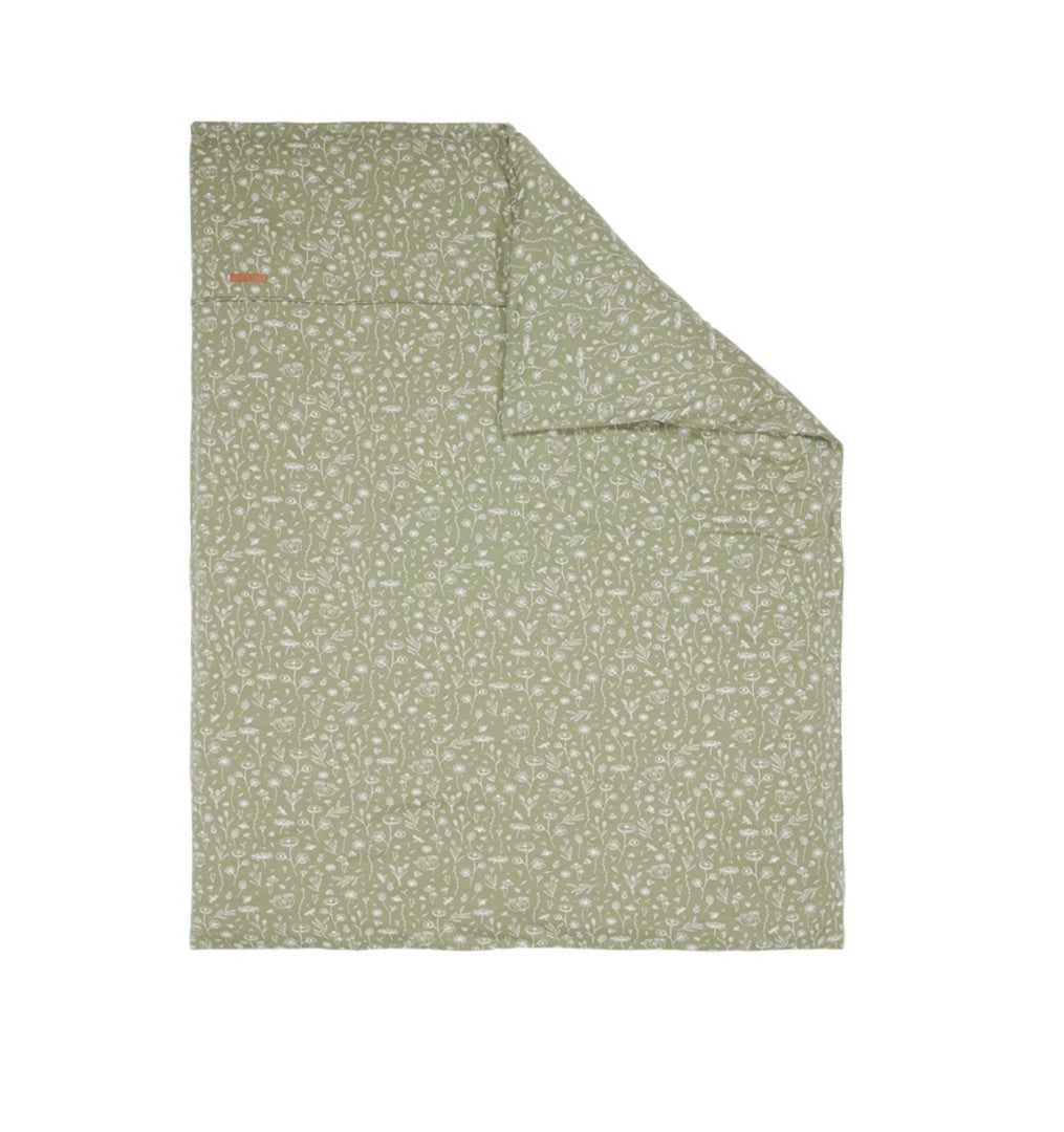 Little Dutch Wiegendeckenbezug Wild Flowers Olive