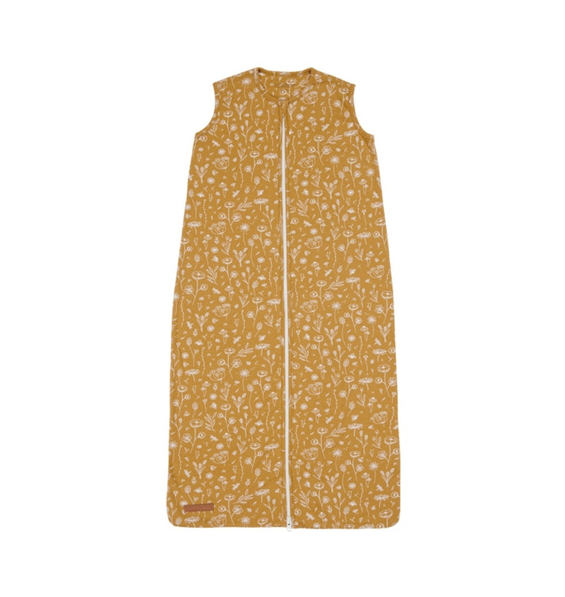 Slaapzak zomer 90 cm Wild Flowers Ochre | Little Dutch