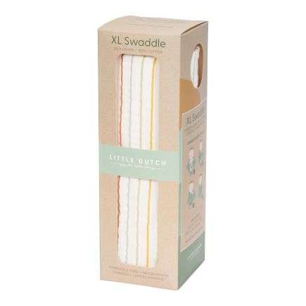Little Dutch Swaddle Vintage Sunny Stripes – Musselintuch 120 × 120 cm