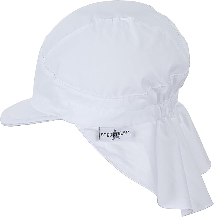 Casquette à visière avec protège-nuque, blanche, taille 53 | Sterntaler