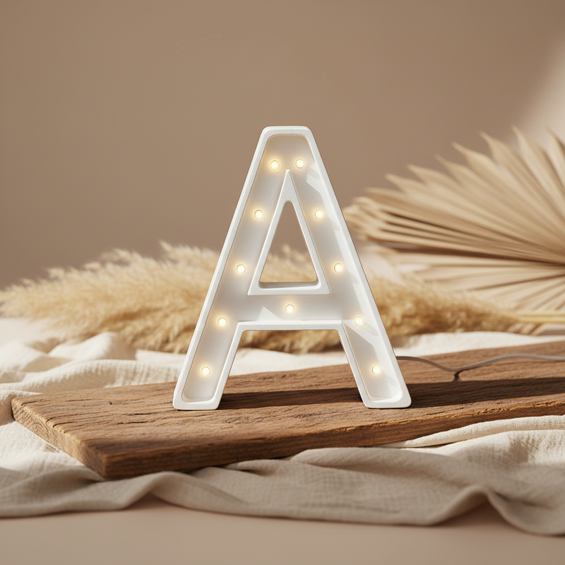 Lámpara de letras mini A blanca | Little Lights
