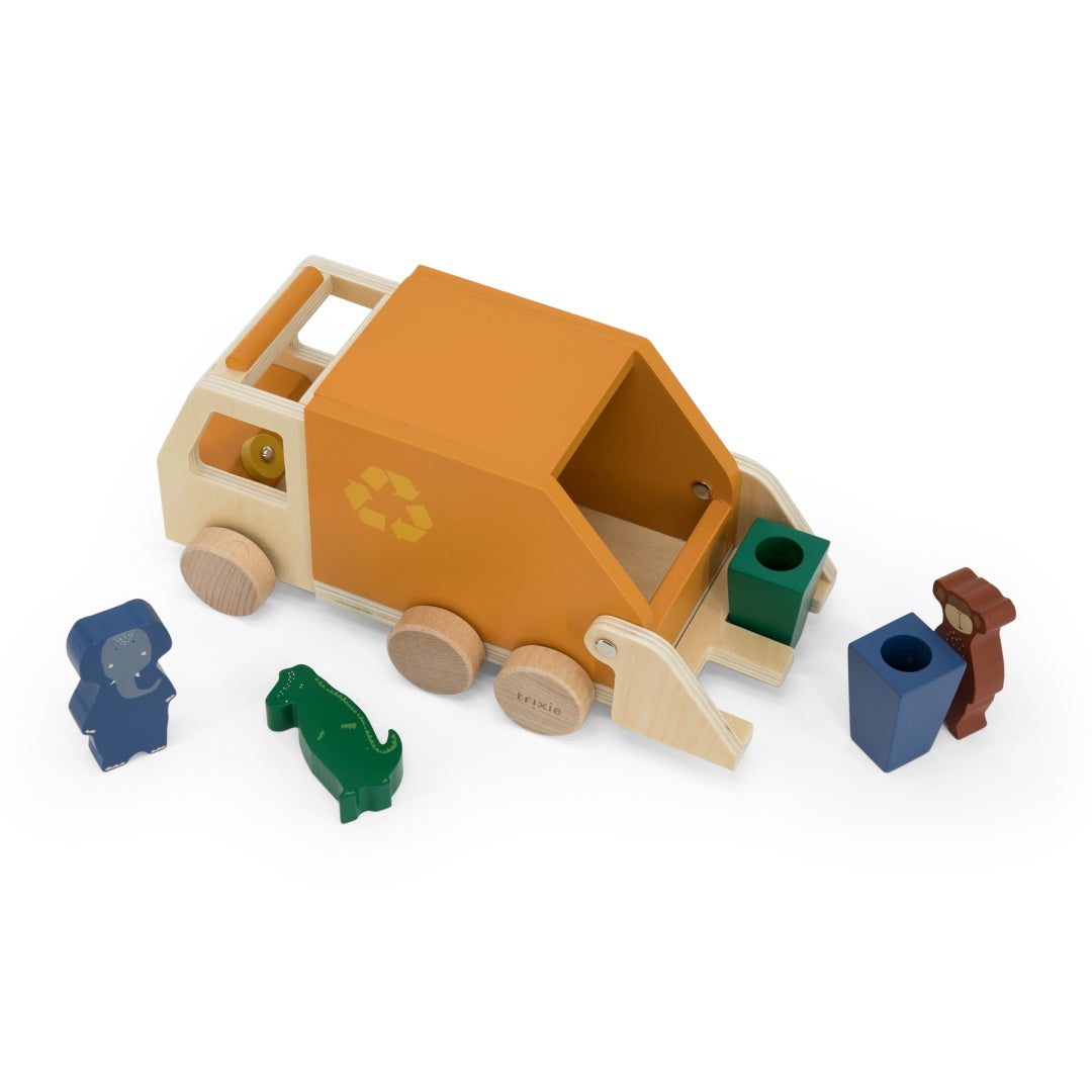 Trixie Spielzeug Müllwagen aus Holz