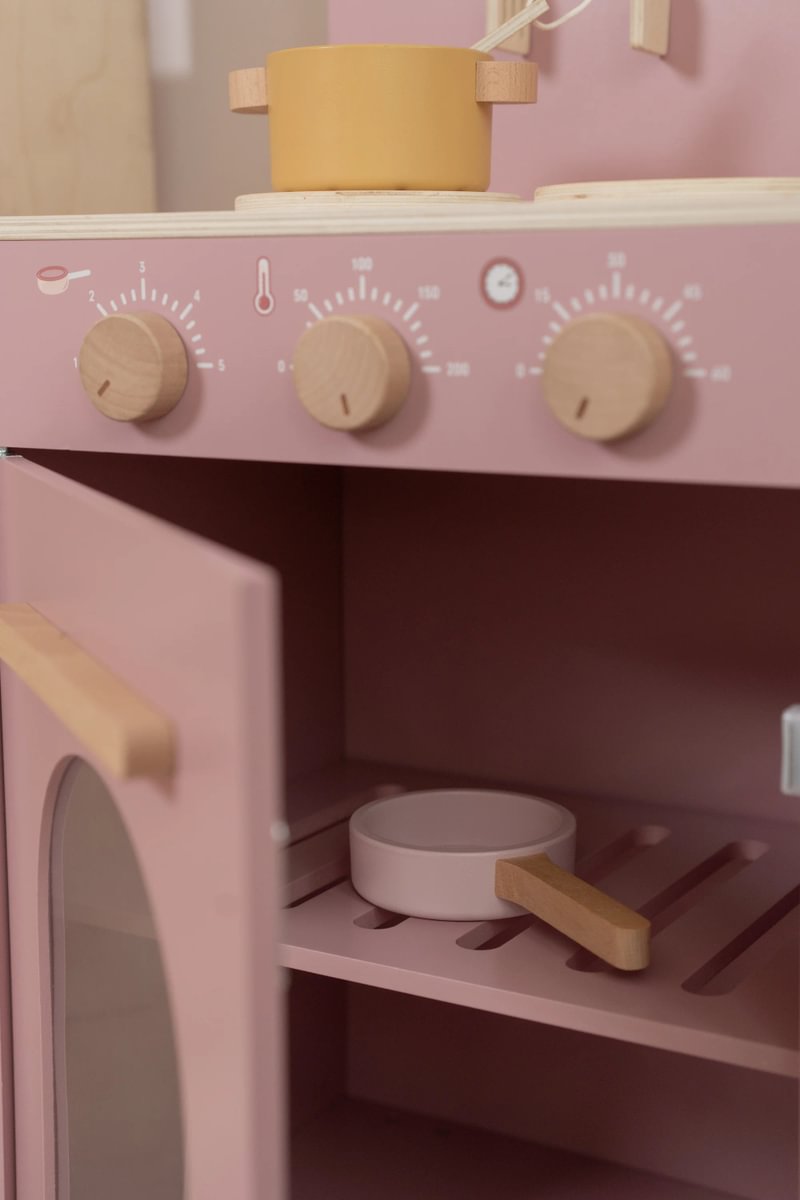 Cocina de juguete de madera rosa | Little Dutch