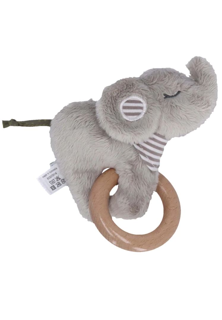 Sterntaler Greifring Elefant Eddy mit Buchenholzring