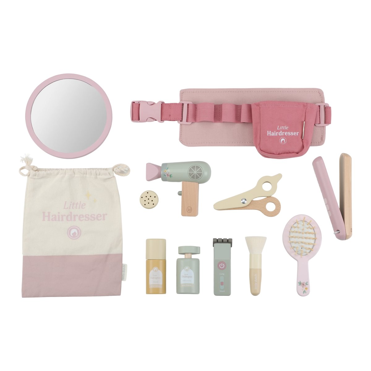 Set de peluquería de madera rosa | Little Dutch