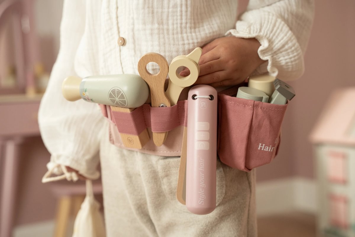 Set de peluquería de madera rosa | Little Dutch