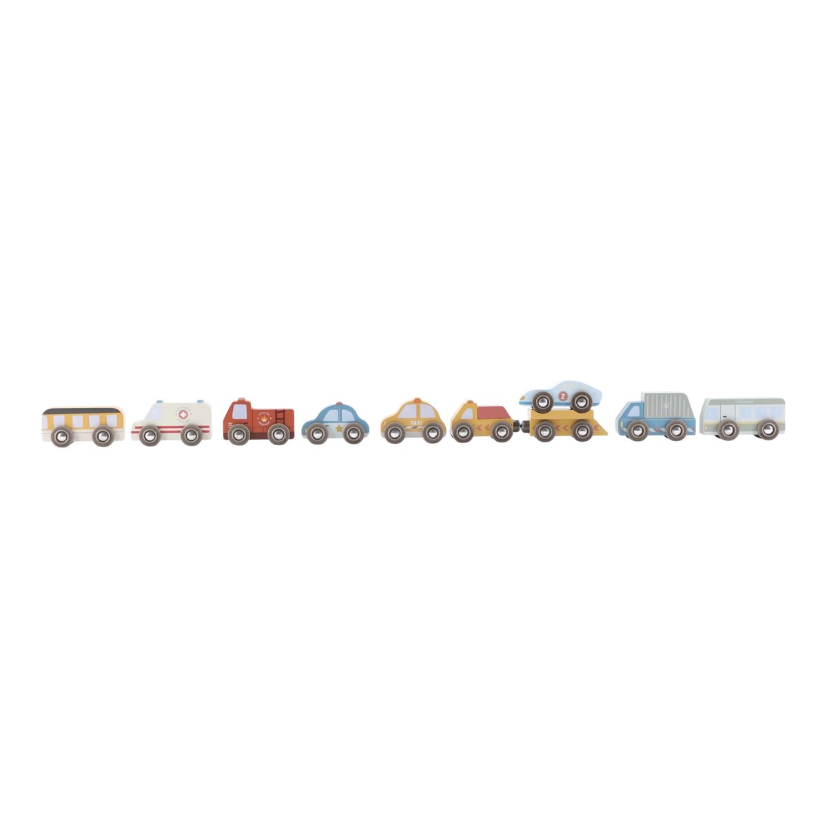 Little Dutch Fahrzeugset aus Holz für Kinder ab 2 Jahren