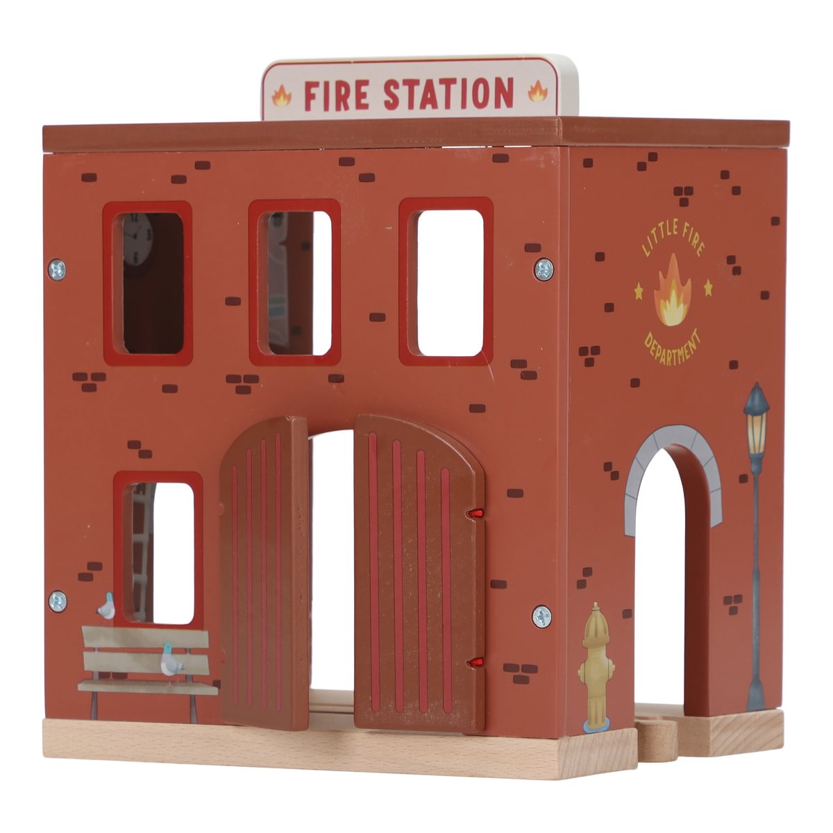 Feuerwehrstation aus Holz LD2538 – Produktansicht