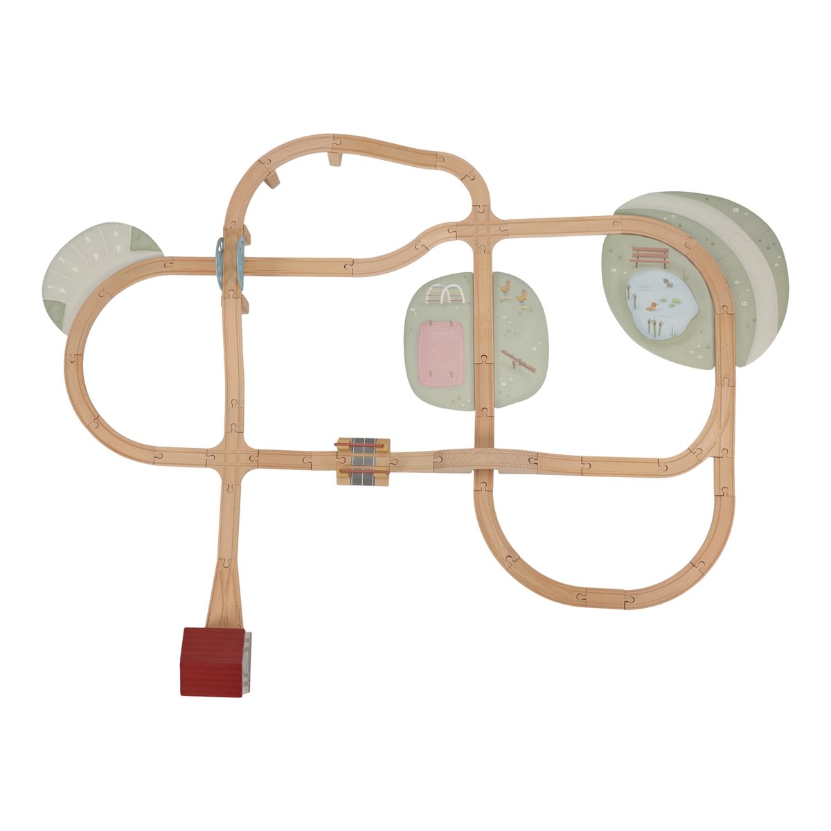 Set de tren de madera XL – 113 piezas | Little Dutch