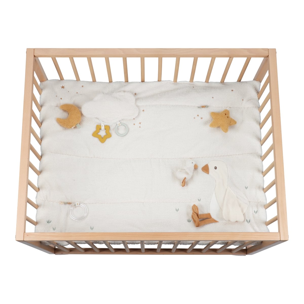 Weiche Spielmatte Newborn Naturals von Little Dutch für das Laufgitter