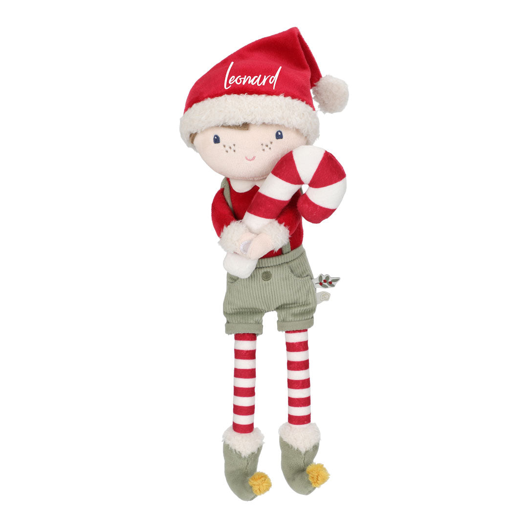 Personalisierte Weihnachts-Kuschelpuppe Jim 35 cm mit Name