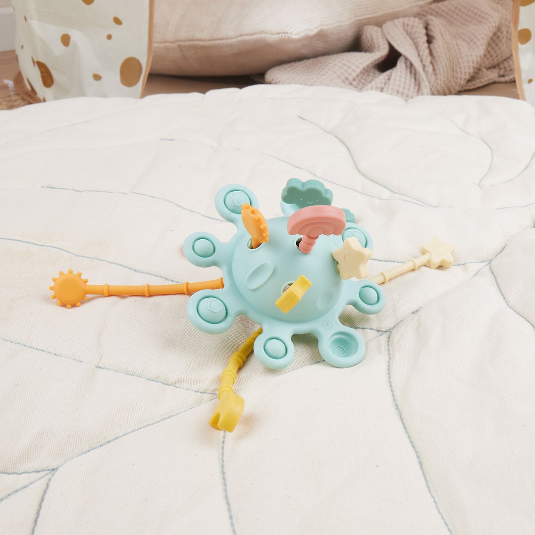Giocattolo attività Montessori in silicone pianeta - Eucalipto | bieco