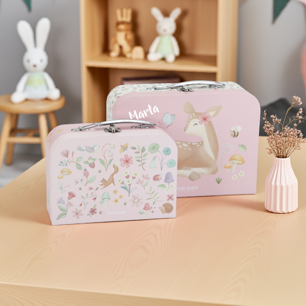 Little Dutch Kofferset Fairy Garden Rosa – personalisierbar ab 2 Jahren