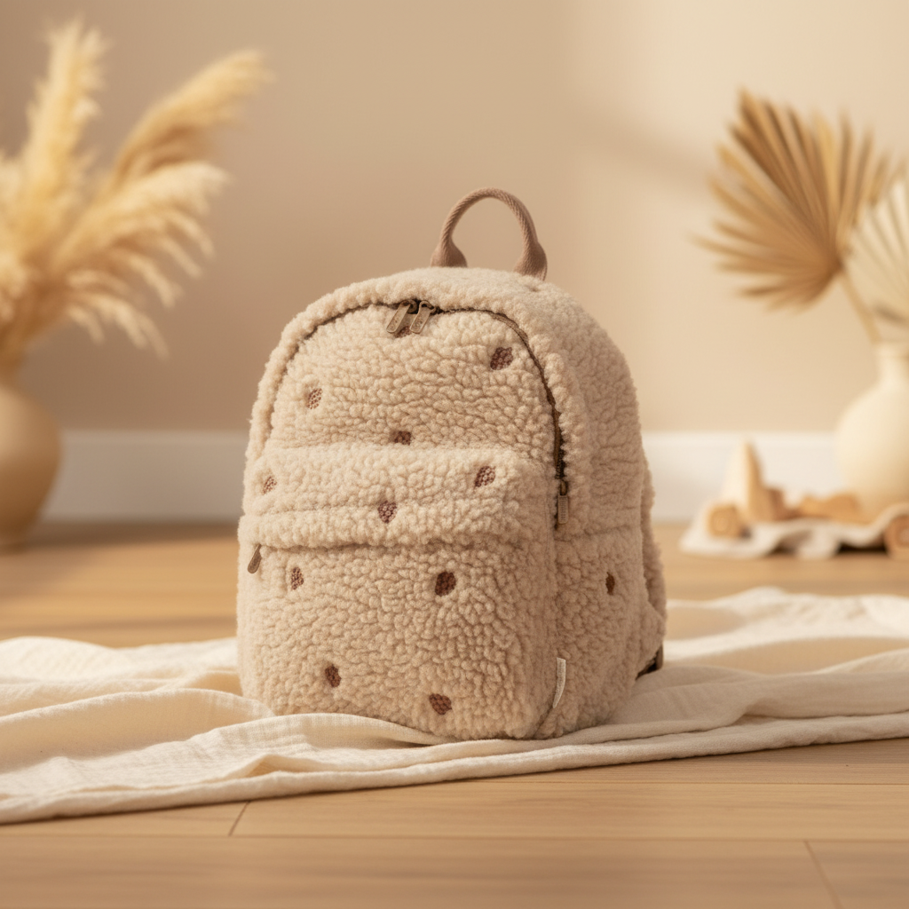 Little Dutch Teddy-Rucksack Taupe aus 100 % Polyester