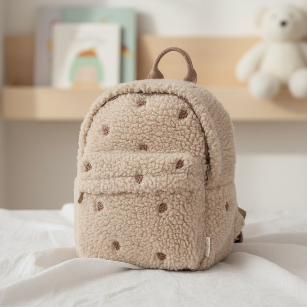 Little Dutch Teddy-Kinderrucksack Taupe 12 × 22,5 × 29 cm