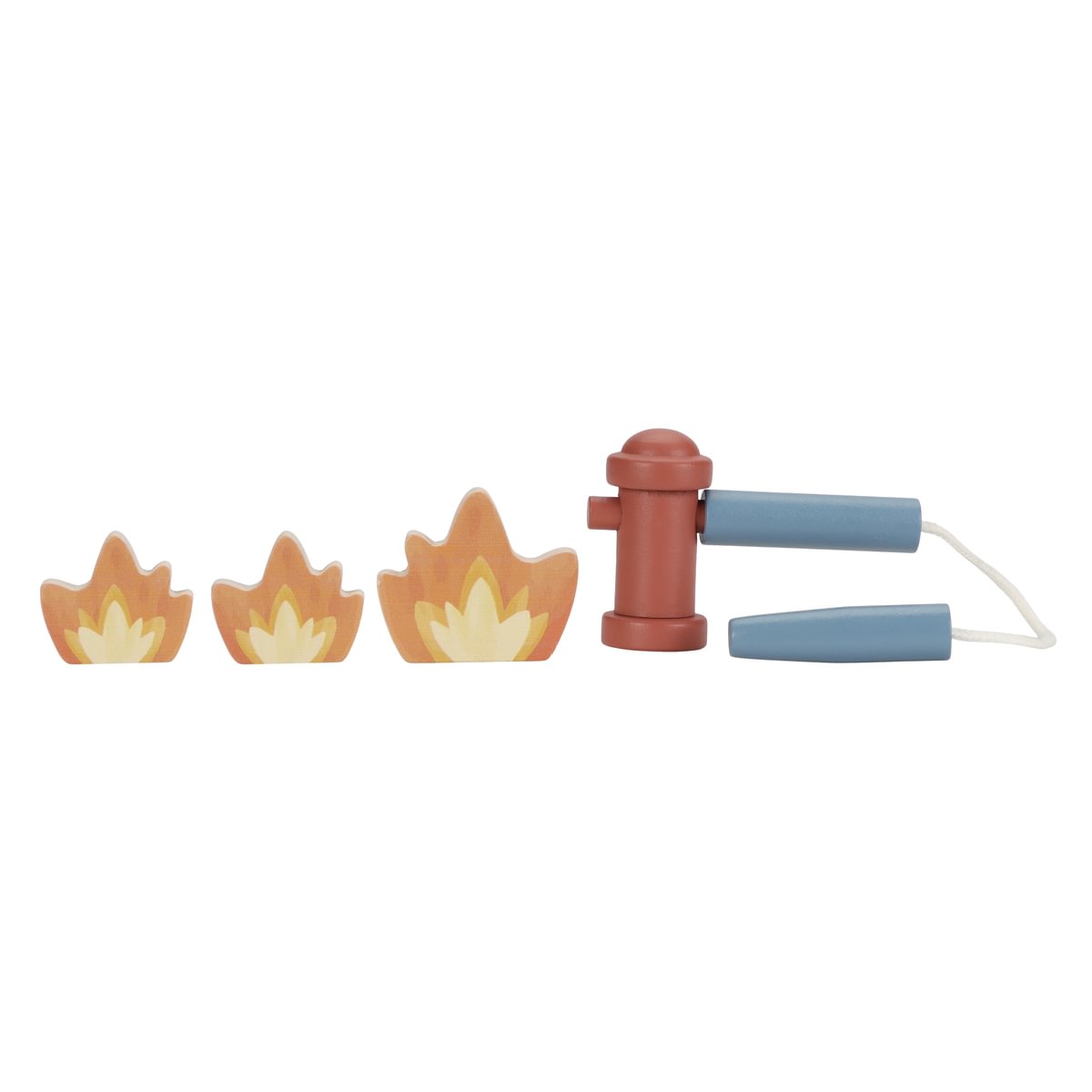 Little Dutch Holz-Feuerwehrauto-Set mit Spielzubehör